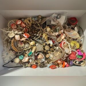 2LB Pound Junk Jewelry Craft Lot #3353